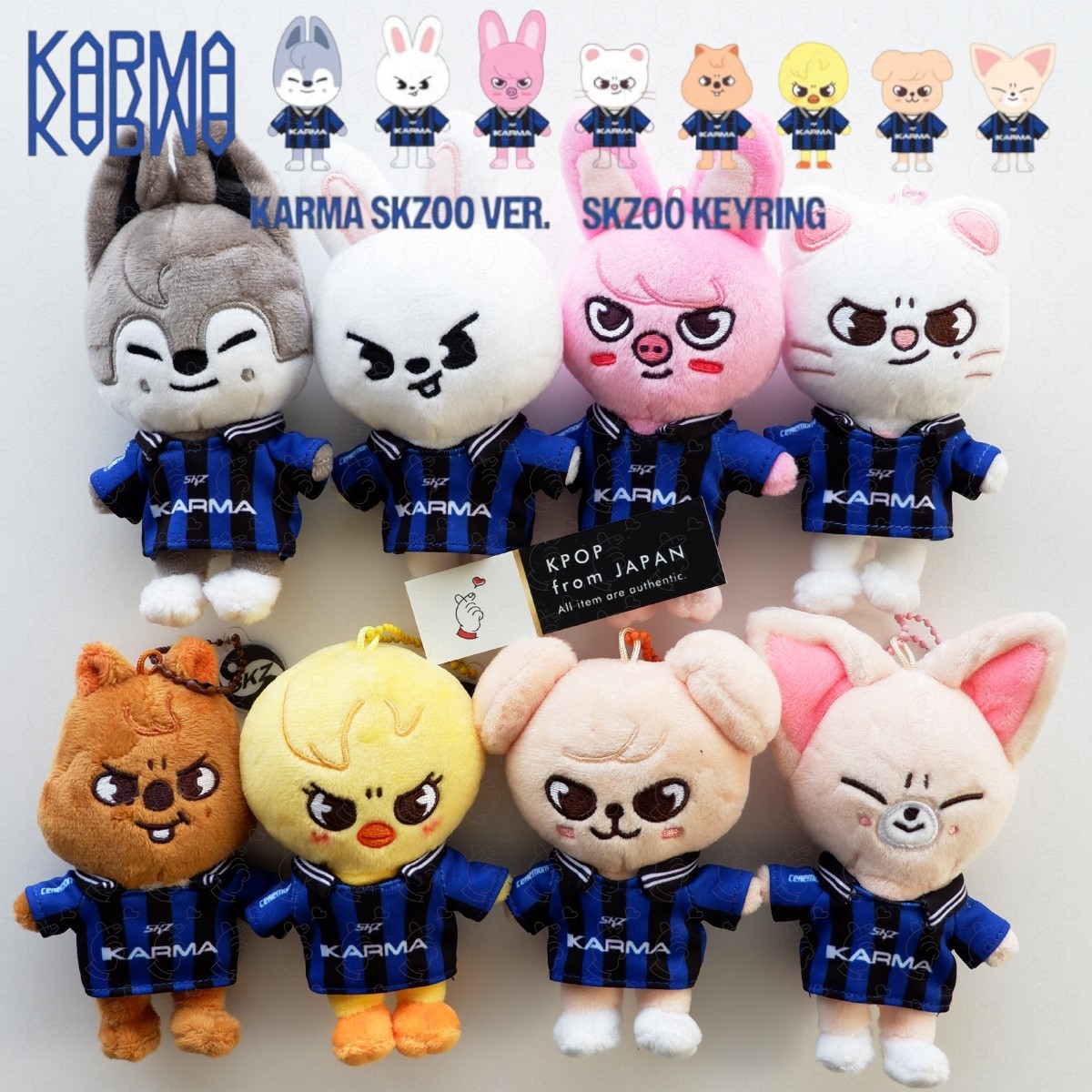 STRAY KIDS KARMA ALBUM SKZOO ver. KEYRING Wolf Chan Leebit