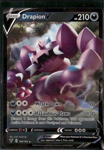 S4: Amazing Volt Tackle 069/100 Drapion V 12921