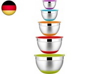 Homikit RüHrschüSsel Set, 5-Teilig Edelstahl SchüSsel SalatschüSsel Set Mit Dec