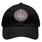 Ministry of Truth 1984 Black Dad Hat with Leather Patch - Adjustable Size