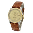 Men's Rolex Date Ref. 15053 Two-Tone 34mm Champagne Dial Watch #W274517-1