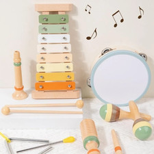 Wooden Musical Instruments Percussion Instruments for Toddler Xmas Musical Toys