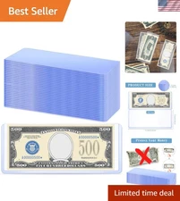 Brand New 100 Pieces Clear Currency Sleeves Transparent