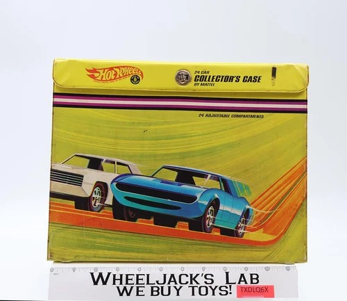 Hot Wheels 24 Car Collector's Case Adjustable 1968 Mattel Vintage Storage Case