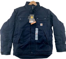 Carhartt Men's Big Flame-Resistant Full Swing Quick Duck Coat Dark Navy XLT Tall