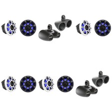Kicker Premium Marine 6.5 51MSC65 4 Pair  With  2 Pair  12KMTED Black Dua...