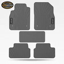 Fits 08-16 Chevy Cruze Latex Floor Mats Carpets Liner Front Rear Gray 5PC