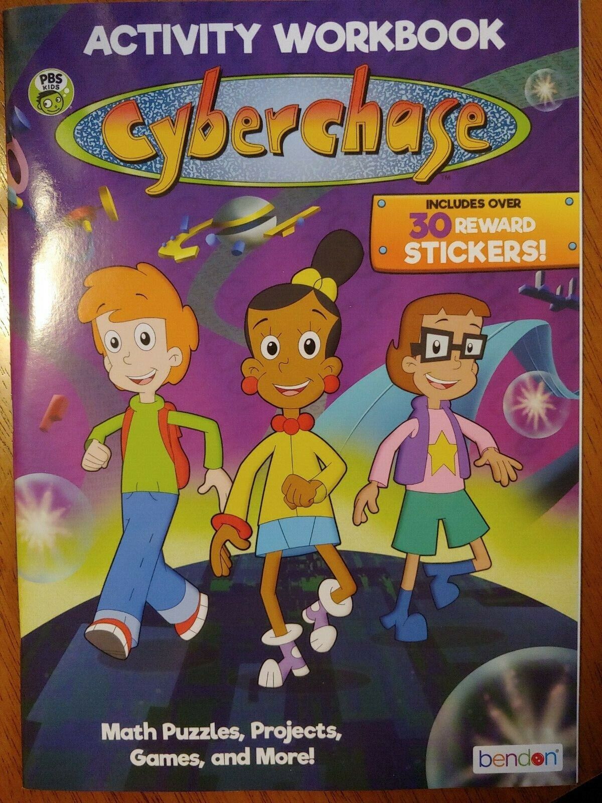 Reading: 48 Pg. PBS Cyberchase Activity Workbook (Math, Puzzles,  StickersNEW