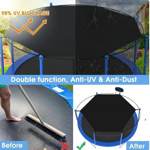 Trampoline Cover Black Trampoline Sunshade Tent Cover Tent - Picture 6 of 10
