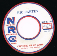 45Re ✦ RIC CARTEY ✦ "Scratching On My Screen" Wild 1958 Top Rockabilly. Hear♫