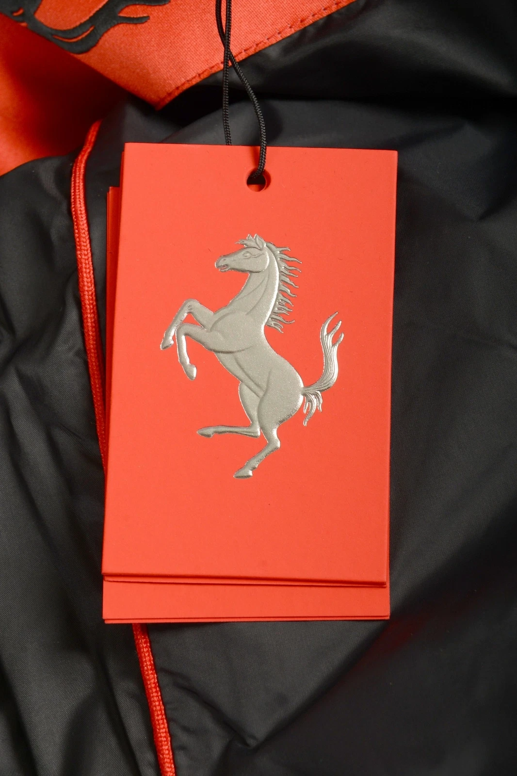 Scuderia Ferrari Fluid Black Parka Jacket With Detachable Hood US 2XL IT 56 image 5