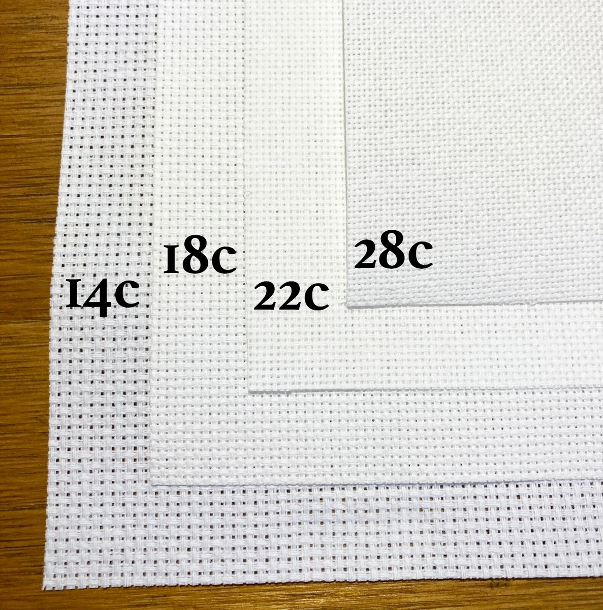 14 16 18 22 11 COUNT WHITE CROSS STITCH FABRIC AIDA LINEN MATERIAL 100 COTTON
