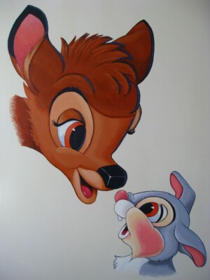 Bambi Essbar Deer Party Tortenaufleger Torte  Geburstag Zuckermasse + TEXT