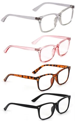 FADS & FASHIONS Stylish Anti Blue Light Retro Reading Glasses Mens Womans Metal Hinges 5010