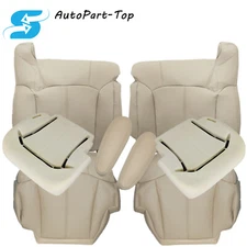 For Chevy Tahoe Suburban 2000-2002 Front Seat Cover Shale Tan Foam Cushion