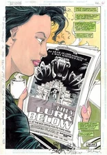 JIM BALENT 1995 CATWOMAN #21 ORIGINAL ART PAGE SELINA SPLASH BATMAN DC COMICS