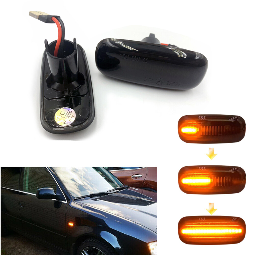 Dynamic LED Side Marker Fender Turn Signal Light For Audi A3 S3 8P