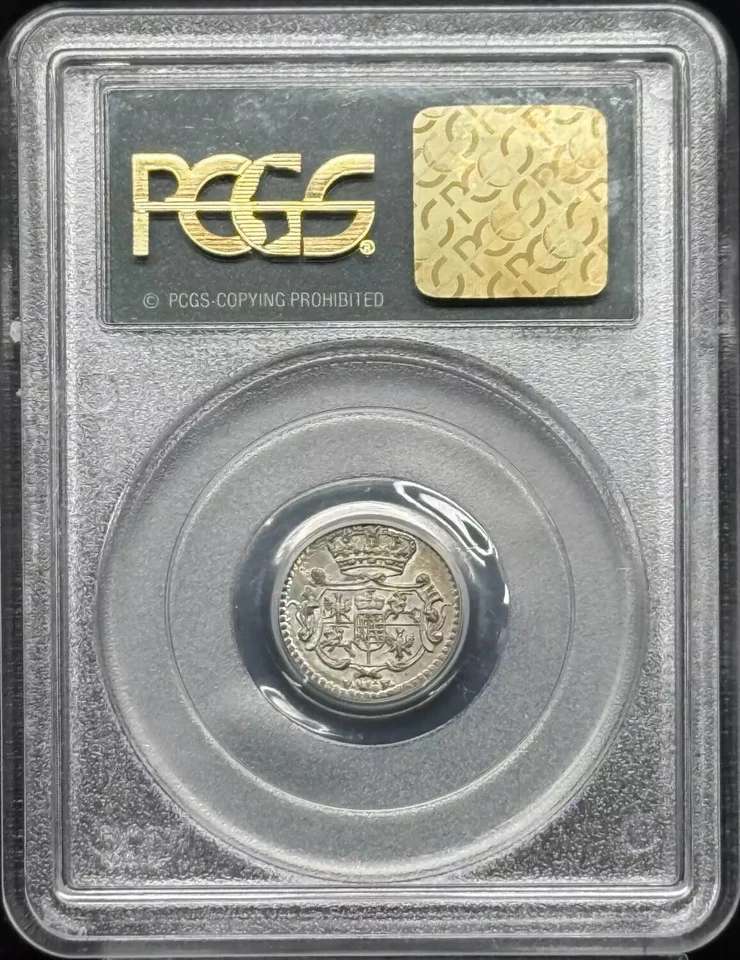 1749 FWOF GERMAN STATES Copper LEICHTER PFENNIG (Light Pfenning) PCGS MS-66 - Image 2 of 2