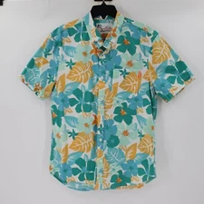 Chubbies hawaiian Shirt Mens Medium Floral Button Down Short Sleeve Casual camp