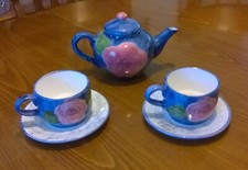 ROYAL NORFOLK TEA FOR TWO SET . Hand painted Tea set