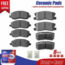 Front & Rear Ceramic Disc Brake Pads for Chrysler 200 Dodge Avenger Jeep Compass