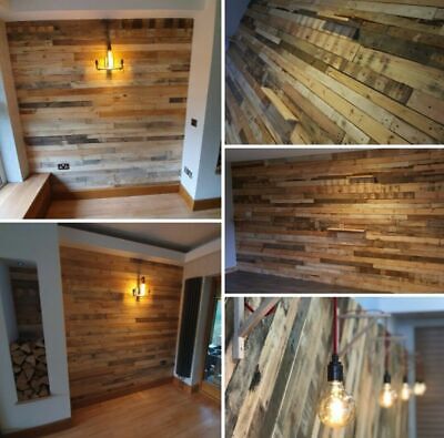 1sqm Reclaimed Pallet Boards Timber Cladding Rustic Wood Wall Garden Bar Ebay