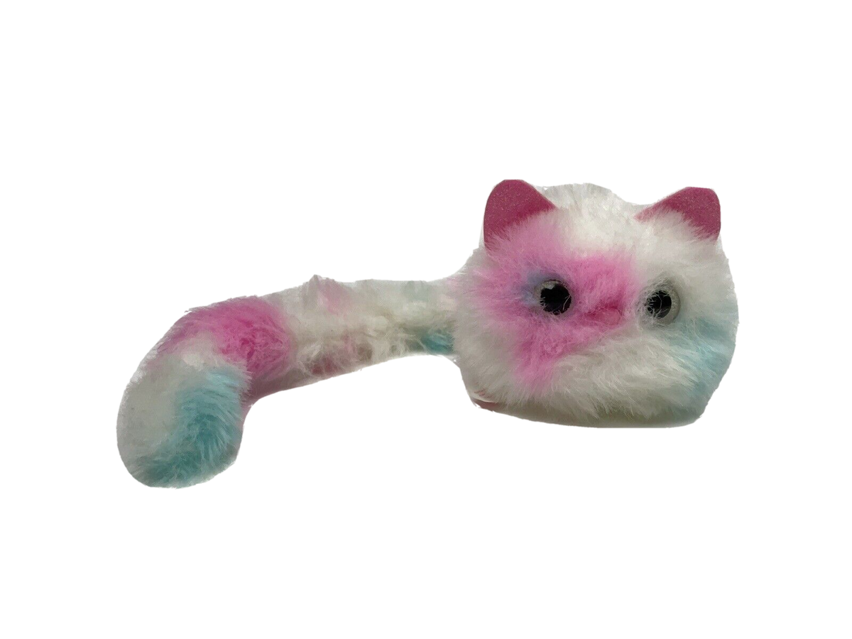 Patches White Pink Mint Pomsies Pom Pom Cat Plush Interactive Pets