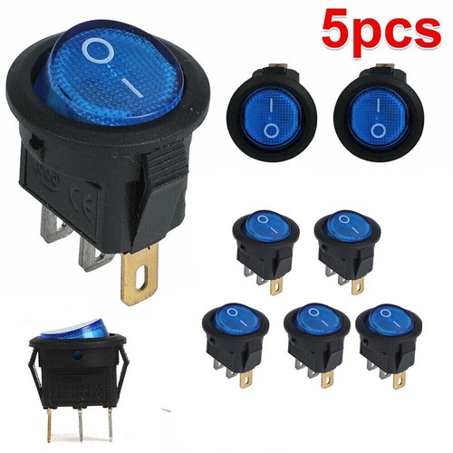 Car Van Boat Marine Dash Rocker Switch Blue 12-24V ON-OFF LED - Foto 7