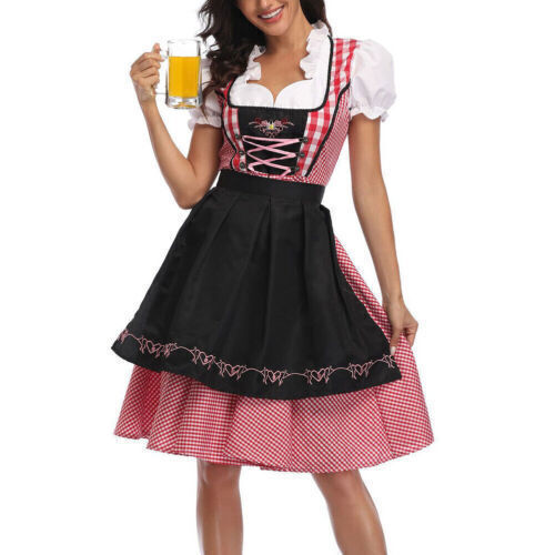 NEU Damen Dirndl Set Trachtenkleid Oktoberfest Festkleid Kleid - - Bild 21 von 31
