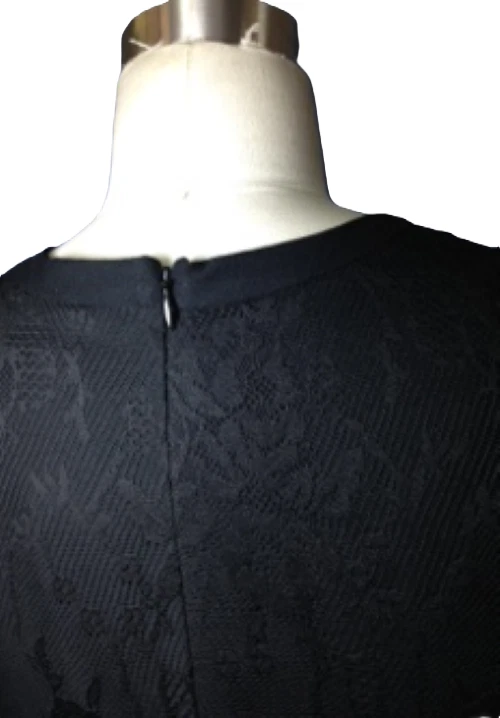 Kleid festlich, Party, Hochzeit, Damen Gr. 38 Etui Kleid mit Spitze schwarz - Bild 4 von 4