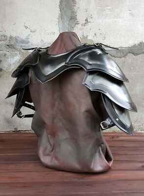 Halloween Medieval pauldrons and gorget shoulder Larp costume~renaissance Knight