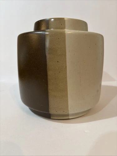 Vintage McCoy Mid Century Large Vase or Cookie Jar Multi Brown Tones #214