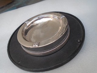 Albert Edward Jones art deco argento massiccio portagioie / posacenere con torsione di corda
