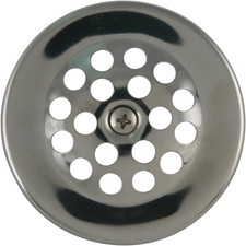PP826-64 Bathtub Dome Grid Strainer with Screw, 3", Polished Chrome