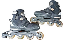 VTG Nike Air N-Dorfin Inline Skates Size 11 Black Gold AIR MAX Bubble MINTY Y2K