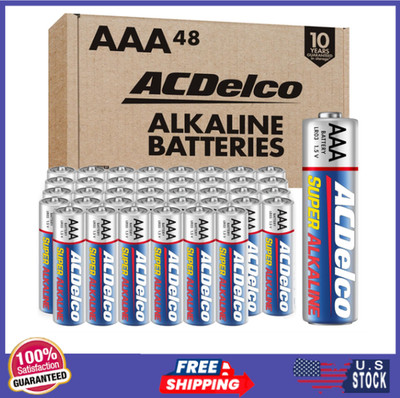 ACDelco AAA LR03 1.5V Super Alkaline Batteries, 48 count