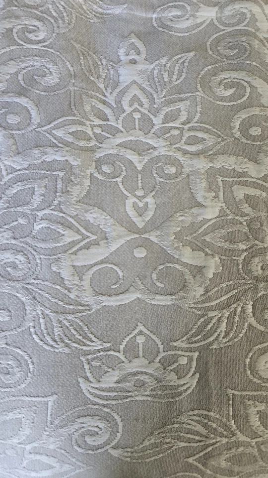 2 paneles de cortina matelasse vintage Simply Shabby Chic gris blanco floral 51Wx97L Foto 2 de 4