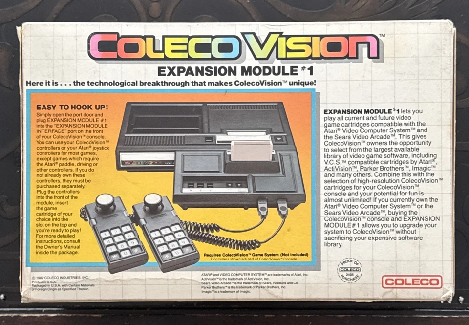 ColecoVision Expansion Module #1 Game Adapter With Original Box Brand New Sealed - Image 2 of 4