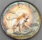 Walking Liberty 1/10 Oz 999 Fine Silver Round Crazy Rainbow Toning!!!!