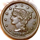 Photo of a 1846-P Large Cent from an eBay listing that sold on Jul 19, 2026