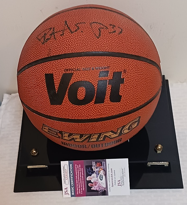 PATRICK EWING Autographed Signed FS Vintage Voit Logo Basketball JSA Knicks NBA 