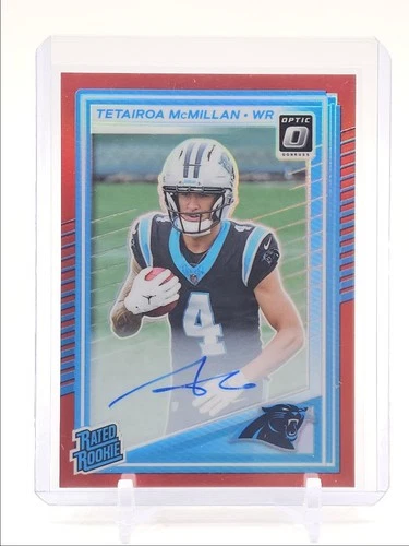TETAIROA MCMILLAN 2025 DONRUSS OPTIC RATED ROOKIE RED RC AUTO /99 Q3178