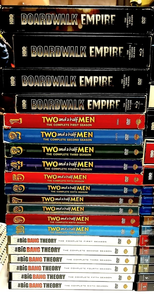 HUGE DVD BLU RAY LOT TWO HALF MEN VAMPIRE DIARIES TRUE BLOOD BOARDWALK EMPIRE+++ - Image 3 of 4