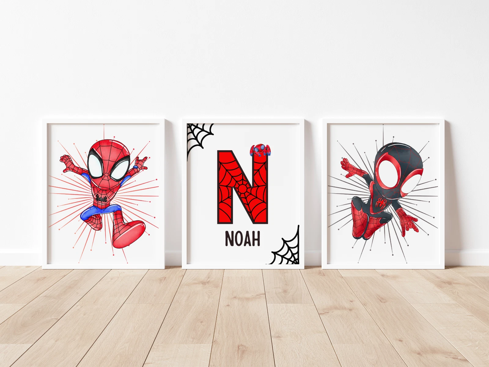 Spidey & his amazing friends Personalised Wall Art Print Set of 3 Boys Room Deco
Opens in a new wind