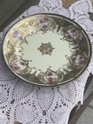 Antique C.1891 Noritake Maple Leaf Nippon Roses Plate with Gilding & Gold Jewels — photo 3