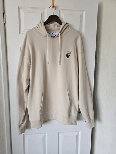 Felpa con cappuccio Off White Bubble Arrow Terry Abbey Stone