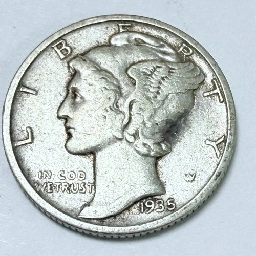 1935 Mercury Dime ~ FINE DETAILS~ 90% Silver #4632