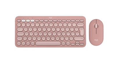 Logitech Pebble 2 Combo, kabelloses Tastatur und Maus Set - Rosa, US-Englisch - Bild 1 von 2