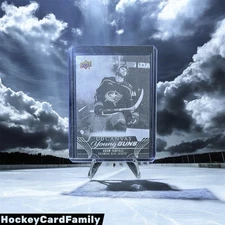 Adam Fantilli RC # C373 2023-24 Upper Deck UD Canvas Young Guns  Black & White