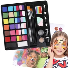 Professional face painting kit for kids，Hypoallergenic & Non-Toxic Multicolor 